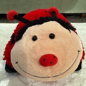 Plush Red and Black Ladybug Toy